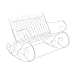 [en.casa] Panca a Dondolo da Giardino/Terrazza Panchina in Metallo per Uso Esterno in Stile Vintage Sedia a 2 Posti Oscillante - Bianco