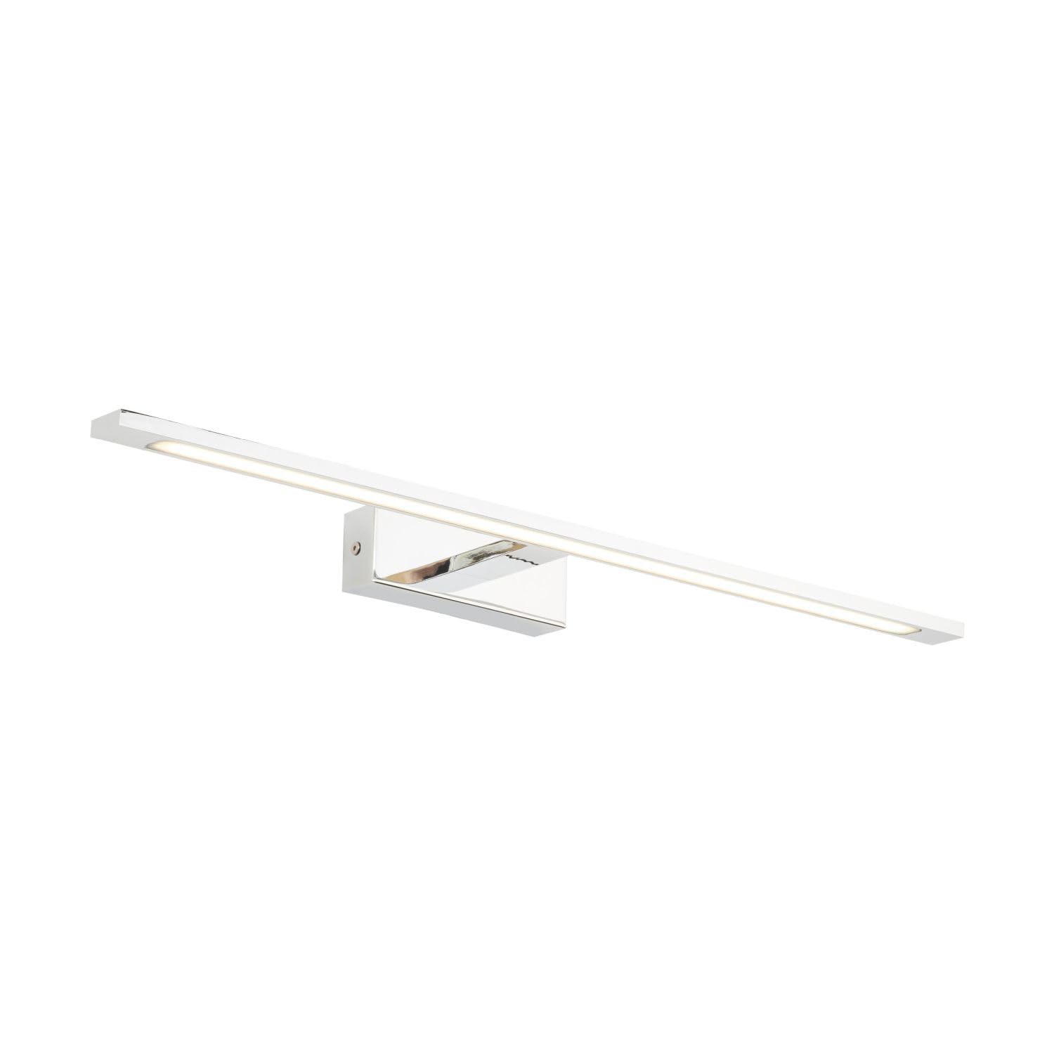 Lámpara LED para cuadros metal cromado 62 cm de largo luz blanca neutra 4000 K 2450 lm Lámpara moderna para cuadros salón espejo dormitorio