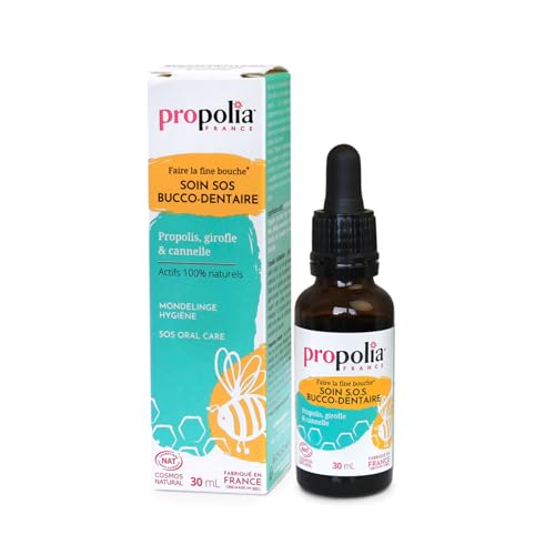 PROPOLIA - Soin SOS Bucco-Dentaire - Assainit et apaise gencives et sphère buccale - Propolis, Miel, Cannelle & Girofle - 100% naturel - Fabriqué en France - 30 ml