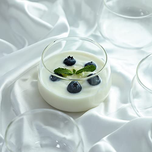 Sizikato 4pcs Clear Glass Dessert Cup, 6 Oz Custard Bowl, Pudding Cup, Oven Safe by Sizikato - Image 2