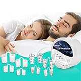 8pcs Premium Schnarch Stopper,[Aufgerüstet 2023] Neuartige Nasenklammer gegen Schnarchen, 8er Set Schnarchstopper Nasendilator, Sofortige Anti Schnarch Hilfe, Hilft Gegen Schnarchen & Schlafapnoe