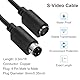 QUARKZMAN S Video Kabel 0,3 M, Mini DIN 4 Pin S-Video Kabel Männlich zu Männlich Versilberter Stecker Übertragung für TV-Empfänger Monitor S-VHS VCR DVD