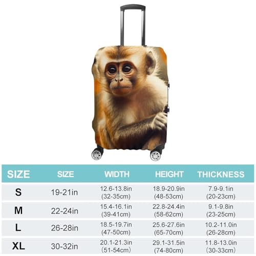 Monkey on Tree Luggage Cover Elastic Suitcase Protector Case Anti-Scratch Washable Baggage Covers Protector For Traveling, Aircraft Consignment L2