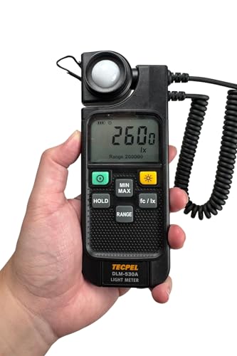 TECPEL DLM-530A Digital Light Meter High-Precision Illuminance Measurement 0.0~19990 Fc / 0.0~199900 Lux