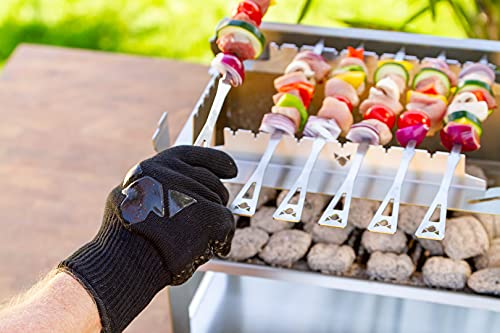 FENNEK | Premium Grillhandschuhe | Hitzebeständig bis 500 Grad | Mit Unterarmschutz | Zum Grillen, Backen, Kochen, BBQ, Lagerfeuer | 1 Paar- Einheitsgröße