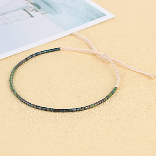 Image of KELITCH Miyuki Friendship Bracelet Boho Seed Beads Women Thin Strand Bracelets Adjustable