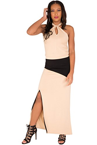 Poetic Justice Curvy Women's Champagne Black Zip Up Split Stretch Maxi Skirt4