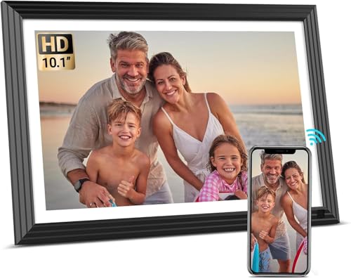 Bsimb 32GB 10.1 Inch WiFi Digital Picture Frame HD IPS Touch Screen Display, Smart Electronic Photo...