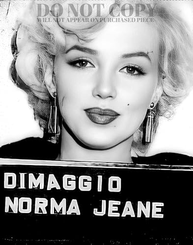 Photo Marilyn Monroe Mugshot 28x35 cm : Portrait rare Hollywood 1954