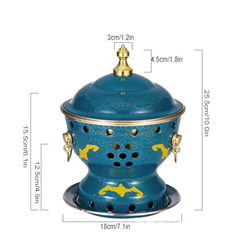 Olla tradicional china de cobre esmaltado para fondue miniatura 6