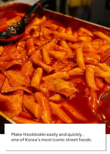 Image of Korean Food Tteokbokki, Original Flavor, Rice Cake & Sauce Kit, 3 Pack Set | Complete Korean rice cake kit with traditional spicy sauce and easy preparation