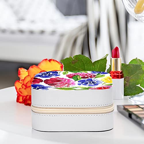 Boîte à bijoux pour femme à motif fleur d'aquarelle