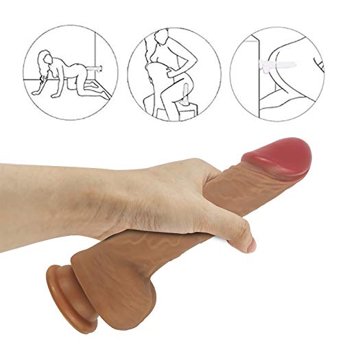 9 Inch Realistic Dildo Lifelike Dick for Woman with Strong Suction Cup Hands Free, Waterproof Adult Toys - Flesh Color - Thumbnail 3