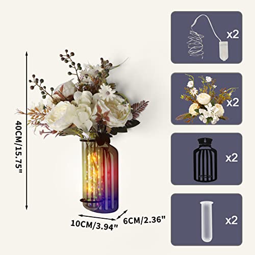 Hoikwo 2 Packs Gift Mason Jars, Decorative Lighting Design For Home, Bedroom, Living Room Wall Nighttime Decoration #TOP1