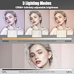 Magnetic Selfie Light, [128 LEDs] Diyife 360° Rotatable Clip on Phone Light, Video Conference Lighting, 20h Long-Lasting, 3 Lighting Modes, Camera Light for Laptop, Live Streaming, Photo, Meetings
