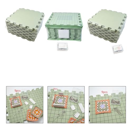 Image of MYADDICTION Knitting Blocking Mats Set Gift with Grids for Crochet Embroidery Crocheting 9 Mats