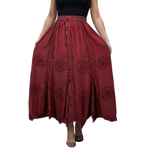 Agan Traders 2025 Spring Bohemian Skirts for Women Embroidered