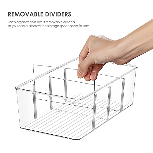 Food Storage Organizer Bins for Pantry and Kitchen: 8 Pack