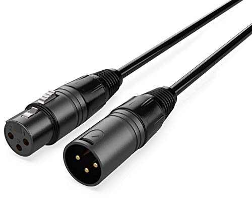 Cable XLR Macho-XLR Hembra Audibax Silver Black de 20 Metros en Color Negro