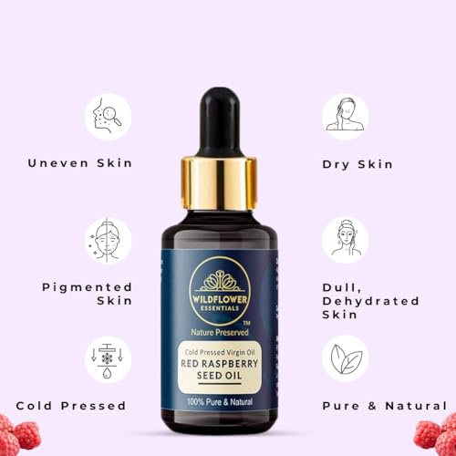 Image of 100% Pure Red Raspberry Seed Oil (Rubus idaeus) Cold Pressed for Face, Skin, Hair & Body (30ml)