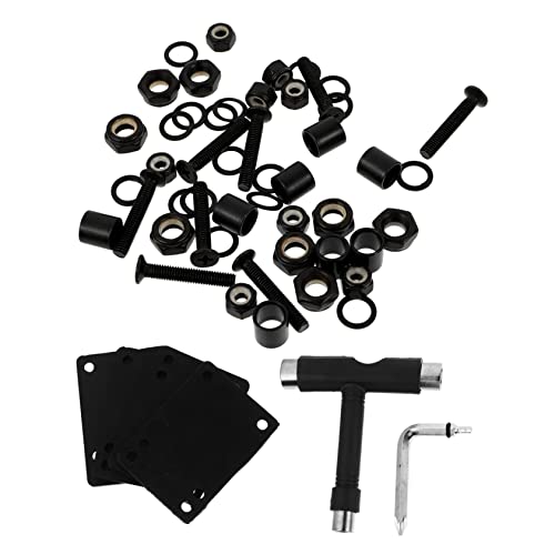 ARTSEWPLY 1set Skateboard Repair Tool Essential Accessories for Skateboard Maintenance Riser Pads Compatibility