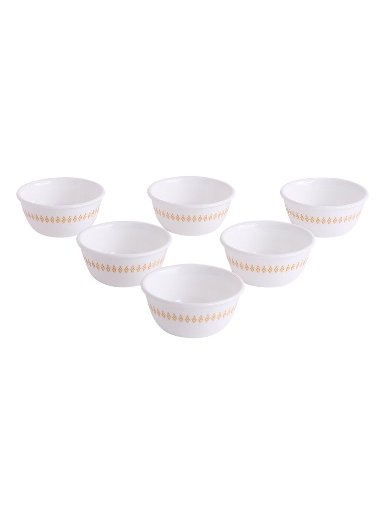 Buy CORELLE Vive Range Zamba Glass Katori Set, 177ml/9.5cm, Set of 6, Multicolour Online at Low