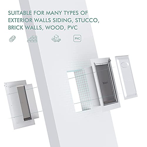 Baboni Pet Door for Wall, Steel Frame and Telescoping Tunnel, Aluminum Lock, Double Flap Dog Door and Cat Door, Strong… - Image 7
