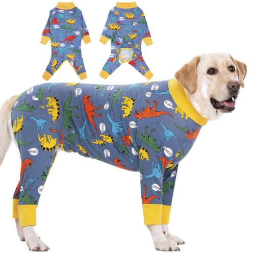 Image of kzrfojy Dog Recovery Suit for Dogs After Surgery Female Male Medium Large Dog Neuter Spay Onesie for Shedding Prevent Licking Surgical Wound Dog Cone Alternative