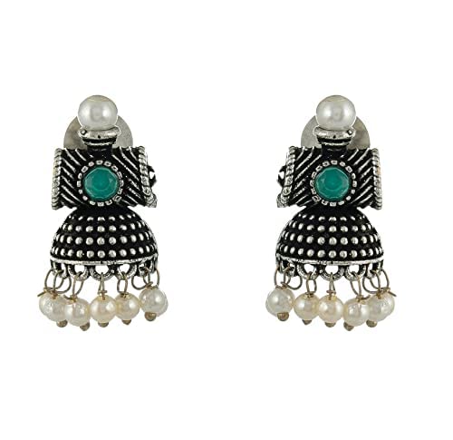 Bollywood Theme Oxidized Brass Necklace Set for Navratri EV-3649-G1