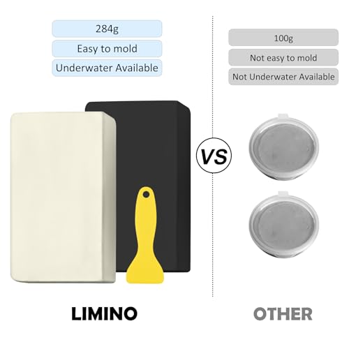 Epoxidharz Knete - 280g 2 Komponenten Epoxid Reparaturset zum Reparatur Pool Lecks, Rissen, Füllen, Modellieren - Epoxy Knetmasse zum Verklebung Metall, Kunststoff, Holz, Keramik, Skulptur (Schwarz)