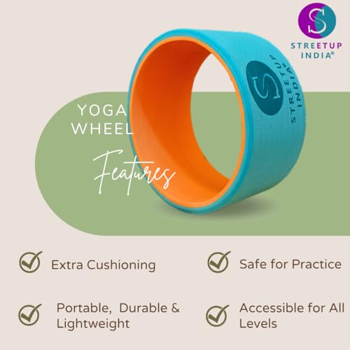 Image of Streetup India Yoga Wheel for Stretching, Exercise, Back Bends, Workout for Unisex With High Density Strong Foam Sweat Resistant (Sea Green Heavy)