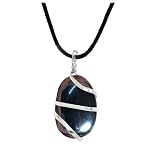 piedra onix precio peru (1 bolsa de terciopelo) EDZZEL Piedra preciosa de cristal de ónix negro natural envuelta en alambre con bolsa de terciopelo gratis, Gema