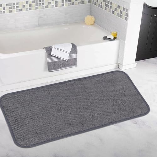 ASelelcted Extra Large Bath Mat 120 x 50 Cm Microfiber Bath Mats for Bathroom Soft Absorbent Rugs Non-slip Anti Mould Bathroom Mat, Machine Washable Indoor and Outdoor (Grey) - Cosy Home Interiors ASelelcted Extra Large Bath Mat 120 x 50 Cm Microfiber Bath Mats for Bathroom Soft Absorbent Rugs Non-slip Anti Mould Bathroom Mat, Machine Washable Indoor and Outdoor (Grey) - Image 7