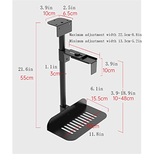 Soporte para CPU soporte CPU colgante de metal para torre PC resistente para escritorio o pared con bandeja miniatura 2