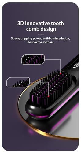 Cepillo Alisador de Pelo Portátil Inalámbrico con Display LED miniatura 5