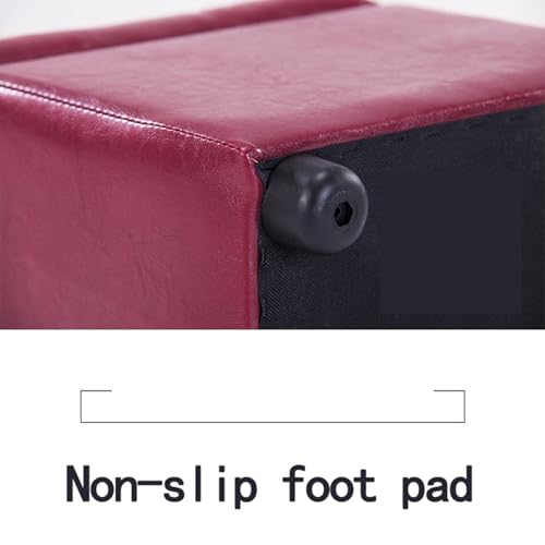 Boîte de rangement et pouf carré en cuir pour petits espaces - 5