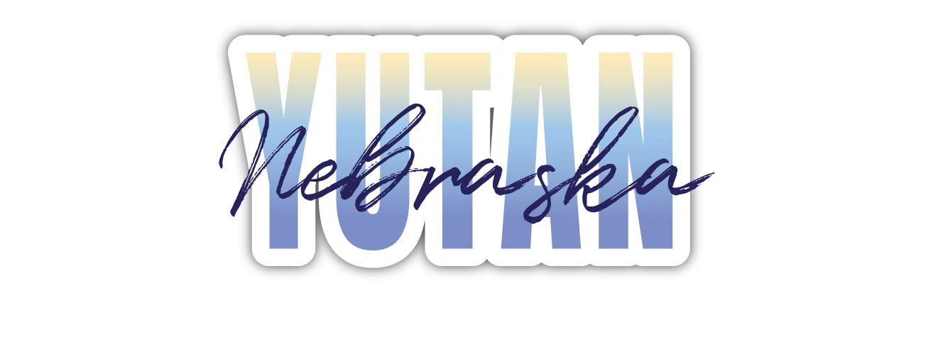 Yutan Nebraska Souvenir 2-Inch Magnet Script Design 2 Inch|Magnet