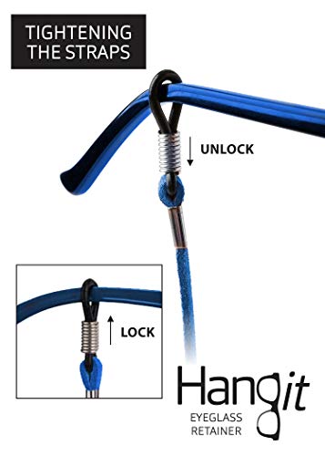 Avitron Hangit, Elegant Eyeglass, Sunglass Strap-Chain- Retainer Braided, Sports Band, 3 Pack - Pu Leather For Men Women By Hangit (Beige Black Brown) #TOP2