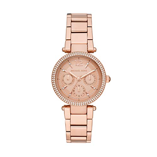 Michael Kors Women's Mini Parker Multifunction Rose Gold-Tone Stainless Steel Watch MK6352
