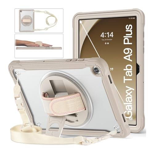 Coque iPad 10th Gen 2022 kaki transparente rotative 360 degrés