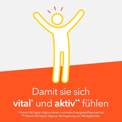 Vitamin B-Komplex-ratiopharm direkt: Alle 8 B-Vitamine auch für Vegetarier. Direktpulver mit Pfirsichgeschmack ohne tierische Inhaltsstoffe bei Mehrbedarf an B-Vitaminen, 40 Beutel