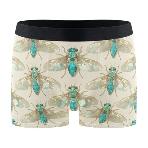 FRODOTGV Blue Cicada Men's Boxer Briefs Shorts Workout Underwear for Men Cooling Boxer Para Hombre2