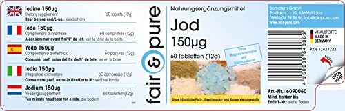 Jodium tabletten 150mcg kaliumjodide - 100% van de dagelijkse behoefte - vegan - zonder magnesiumstearaat - 60 tabletten - Image 3