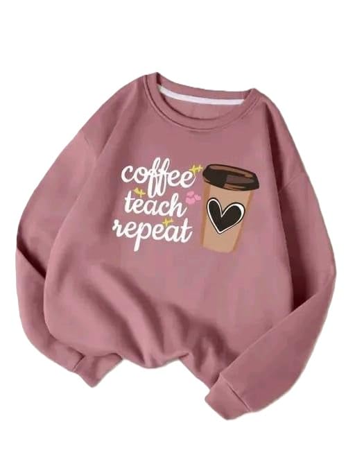 Women Girls Premium Fleece Sweatshirt Long Sleeve Comfortable Winter Fashion-picture-37