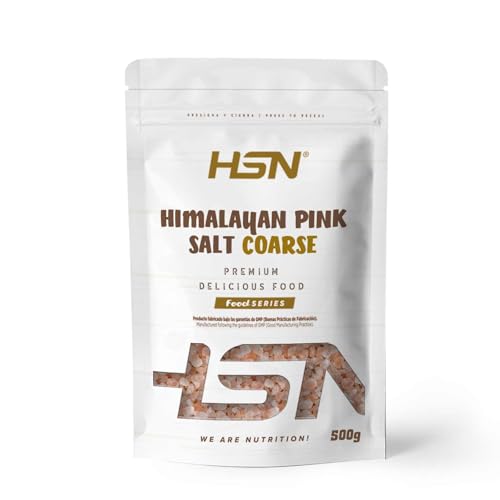 HSN Sal Rosa del Himalaya | 500g | Grano Grueso | 100% Natural Sin Aditivos Sin Refinar | Para Sazonar y Condimentar | No-GMO Vegano Sin Gluten