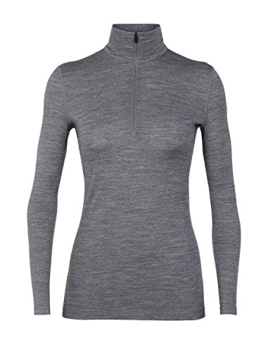 Icebreaker Merino Women's 200 Oasis Long Sleeve Half Zip, Gritstone Heather, X-Small