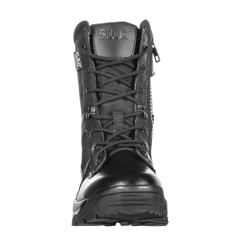 Image of 5.11 Tactical Women's A.T.A.C. 2.0 8 inch Storm Boot - Waterproof Tactical Duty Boot with Cushioned Comfort, Slip-Resistant Outsole & Side Zipper, Black, Style 12406ABR