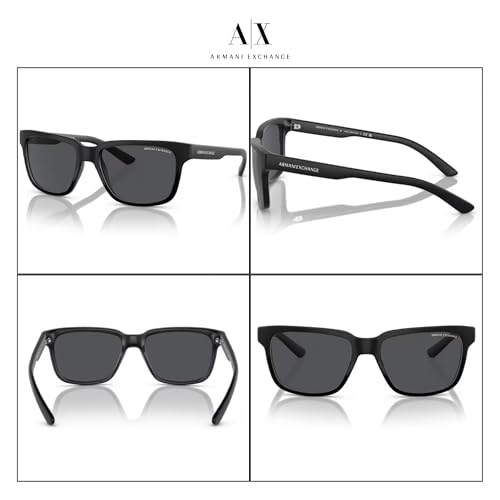Armani Exchange AX4026S Square Sunglasses For Men For Women +BUNDLE with ACCESSORY EYEWEAR KIT4