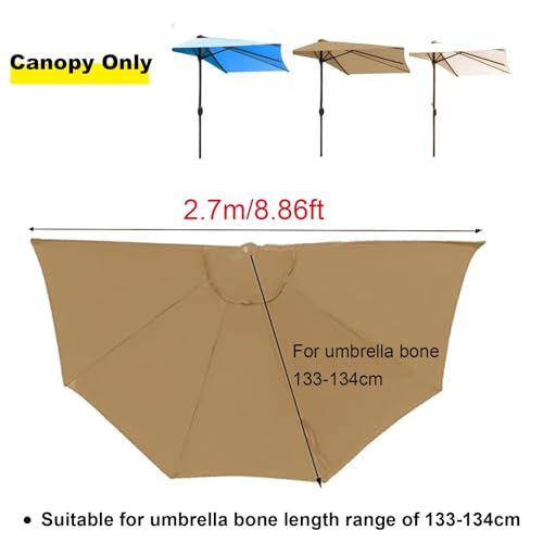 Sombrilla semicircular para reparar lonas rotas de 5 varillas 3