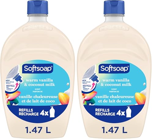 Image of Softsoap Moisturizing Liquid Hand Soap, Warm Vanilla and Coconut Milk, 50 oz Refill (Pack of 2)